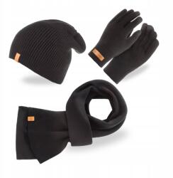 Brødrene Férfi Sapka Szett Univerzális Sál Sima Kesztyű Brodrene Fekete (103136-BLACK)