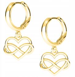 Larezo Arany fülbevaló Szív Infinity 925 (srebrne na biglu wiszące koła kółka 925)