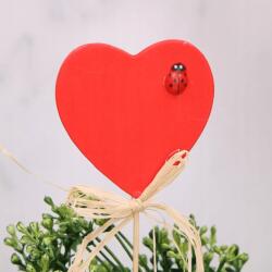 Emized Piros pikk-pakk szív katicabogárral 12db (MYH193521-dm)