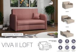 Mindigbútor VIVA LOFT II. előre nyíló rugós kanapé Mono 235 színben - mindigbutor