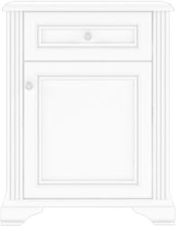 GERBOR White 007-1 komód 1d1s havas kőris/srebr fenyő - mindigbutor