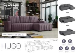 Mindigbútor HUGO ággyá alakítható, ágyneműtartós, hullámrugós sarok kanapé Manila 07 színben - mindigbutor