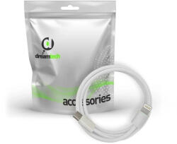 DREAMTECH PD fonott kábel fehér USB-C / Lightning 27W 1M (131246)