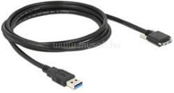 Delock Kábel USB 3.0 A típusú dugó > USB 3.0 Micro-B típusú dugó csavarokkal ellátott 2 m (DL83598) (DL83598)
