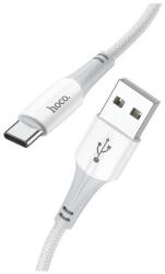 hoco. USB-C (Type-C) adatkábel, töltőkábel, USB-USB-C, gyorstöltő, fehér, 3A 1m, Hoco X70 "Ferry