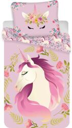Jerry Fabrics ágynemű huzat- Unicorn / egyszarvú flowers