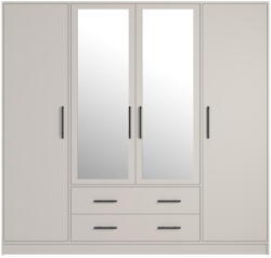 MEBLAR Smart SRL1 4 ajtós 2 fiókos szekrény (tükörrel) kasmír