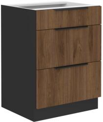 Lempert Niki 34 konyha 60 D 3S BB PREMIUM BOX okapi dió/ fekete