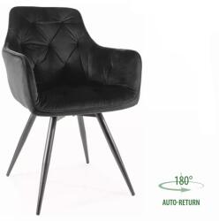 SIGNAL MEBLE Mango Velvet étkezőszék fekete láb/ fekete Bluvel 19