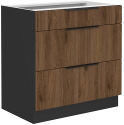 Lempert Niki 34 konyha 80 D 3S BB PREMIUM BOX okapi dió/ fekete