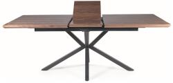 SIGNAL MEBLE Logan étkezőasztal dió/ fekete (160-200x90)
