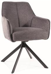 SIGNAL MEBLE Notti étkezőszék fekete láb/ sötét szürke Brego 18