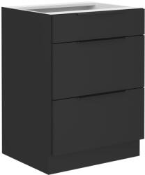 Lempert Niki 36 konyha 60 D 3S BB PREMIUM BOX matt fekete