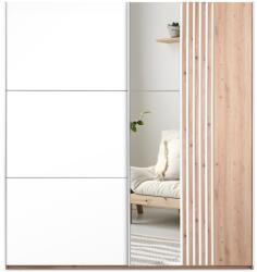 Stolar Gardrób XLIII/203 tükrös gardrób front: wotan tölgy/ fehér korpusz: fehér