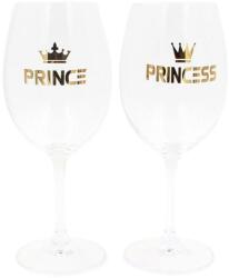 Nekupto 2 darabos borospohár készlet, ökológiai kristály, 440 ml, Nekupto - Herceg és Hercegnő (Prince&Princess)
