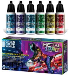 Green Stuff World Metal Filters - Interference Colours metál effekt akrilfesték készlet 6x 17ml (GSW10129)