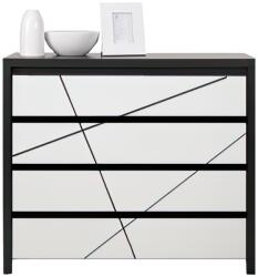 GERBOR KASPIAN komód Kom4S wenge-fehér MDF - mindigbutor