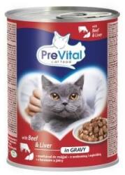 PreVital nedves állateledel felnőtt macskák részére - marha, máj szószban 415 g (148785)