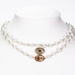 Emporia Arany tónusú Emporia Ötvözetű Nyaklánc Üveggyönggyel, LGP0263