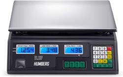 Humberg elektronikus bolti Mérleg, 40kg, 34x33x12cm - Fekete