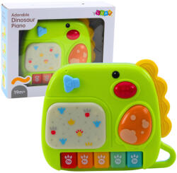 LEAN Toys Interaktív Kisgyermek Zongora Dinoszaurusz Zöld