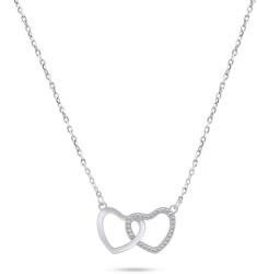 Brilio Silver Romantic colier de argint cu zirconi NCL91W