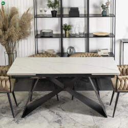  Fehér Márványhatású Bővíthető Étkezőasztal. VICTOR 160-240 cm (ME.VICTOR/B/S)