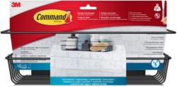 3M Command Polc, 4 db rögzítőcsíkkal, matt fekete, 32×10, 7×10, 2 cm, 3 kg teherbírás (7100352181)