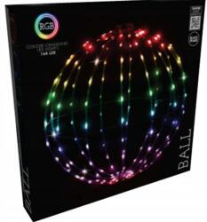 Home Styling Nagyméretű Összehajtható Adventi 168 Digitális RGB LED-es, Színváltós Gömb, Távirányítóval, 40 cm, IP 44 Adapterrel