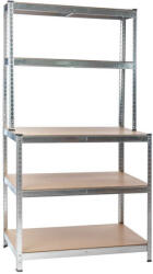 Mirpol Nagy teherbírású polc G 100x30/60x180 cm 150 kg (5905610250270) - pepita