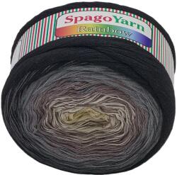 VLNIKA SpagoYarn Rainbow 250 g - 2 bézs-fekete (7657)