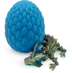 3D Morph Lab Print 3D de la 3D Morph Lab - Ou cu pui de dragon , scale, albastru, luminescent (3DML1000389)