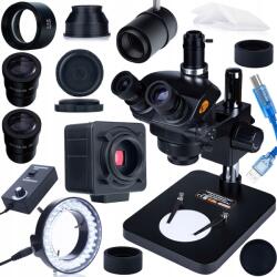 Mikroskop trinokularowy 7-45x + Barlow 0, 5x + Kamera USB 5MP + LED 56 | Elektronika | SMT | Serwis GSM | Dokumentacja cyfrowa | C-Mount