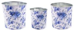 IRIS bádog kaspó x3db kék virág 11 5-15cm 81031 (81031)