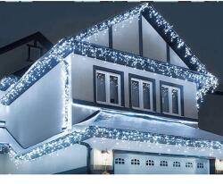 ProGarden 7, 95 m 240 LED-es Jégcsap Fényfüzér, Hybrid Tölthető-napelemes, Hideg Fehér, 8 Világítási mód, Időzíthető, Távvezérlős