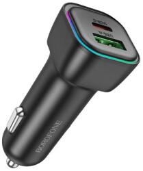 BOROFONE BZ28A Trophie Dupla (USB - Type-C) szivargyújtó töltővég PD30W + QC3.0 fekete (PM035170) (PM035170) (PM035170)