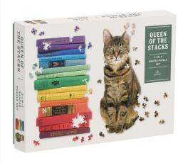 Galison 60136 - Queen of the Stacks - 625 db-os 2-in-1 shaped puzzle (60136)