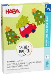 HABA Set creativ Primul șirag ghirlandă din pâslă Drumul de Crăciun (2012721)