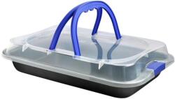 UTC TORO sütőedény fedővel 42x3, 8x29 cm fekete/kék 390110 (UT0245)