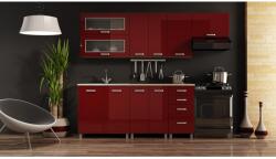 Mindigbútor Anton konyhaszekrény 240cm piros színben