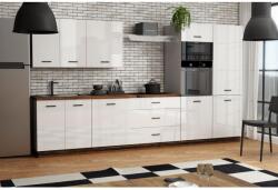 Mindigbútor Mons I. konyhabútor fényes fehér színben - sprintbutor