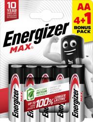 Energizer Elem 1.5V - AA LR6 ceruza Alkáli MN1500, AM3 - 5 db - Energizer Max (EMAA41)