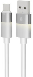 AVAX KAB AVAX CB312 GLOWY 18W USB-A - USB-C gyorstöltő kábel, fehér - 1m (AVAX CB312)