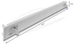 Delock 19 ABS műanyag vakpanel bepattintó funkcióval 1U szürke (67274)