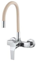 Gamma Flex Fali Mosogató Csaptelep - Rugalmas, Bézs/Króm (BFxŚ-b) - watermarkt