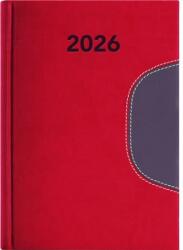Dayliner Naptár, tervező, B6, heti, DAYLINER "Memphis", piros-szürke (DL6AG-MEFB6HE-PS) - nyomtassingyen