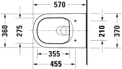 Duravit D-Code II fali WC mélyöblítésű, fehér 540mm (Dur 25140900002)