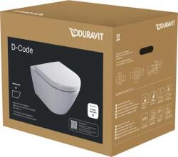 Duravit D-Code II Fali WC-szett, rejtett rögzítés Rimless (49030900B2)