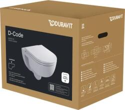 Duravit D-Code II Fali WC-szett, látható rögzítés, Rimless (45130900A1)