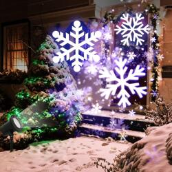 ProGarden Kültéri LED Projektor, Hópehely Mintával, 4x2W LED, 5m Kábellel